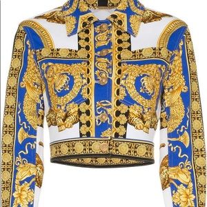 Versace PillowTalk Crop Denim Jacket size 38/4